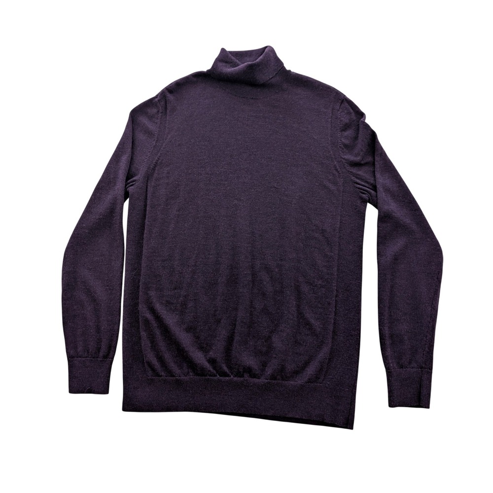 Express Conscious Edit Mens Size L Purple Turtleneck Sweater Plum Knit Classic